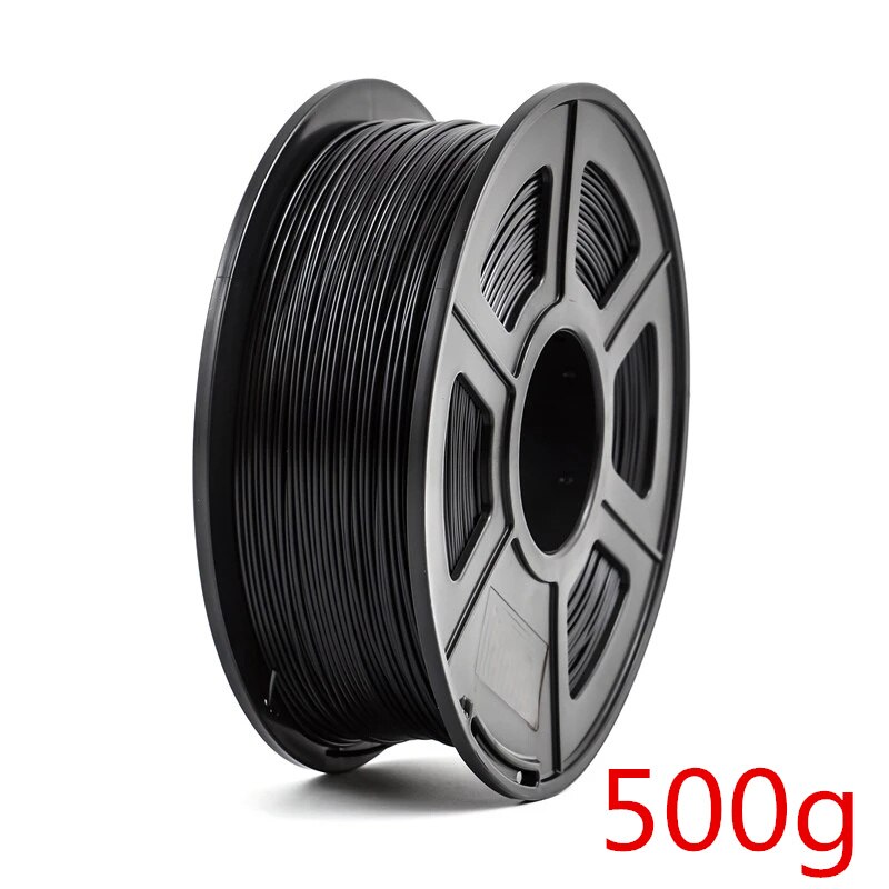 1.75mm 1KG/500g/250g PA Nylon 3D Printer Filament High Tensile Strength Nylon Filament Good Flexibility 3D Printing Material: black 500g