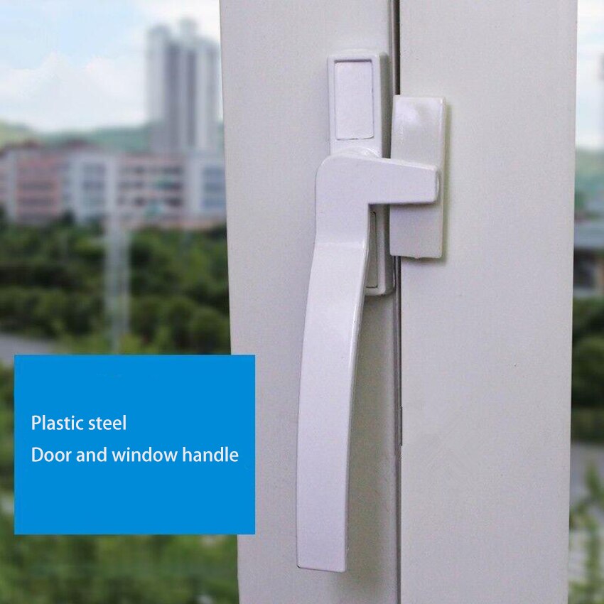 1 sztuk plastikowa stalowa blokada klamki okna na zewnątrz okna uchwyt ze stopu cynku trwałe okucia okienne klamka lewego prawego uchwytu