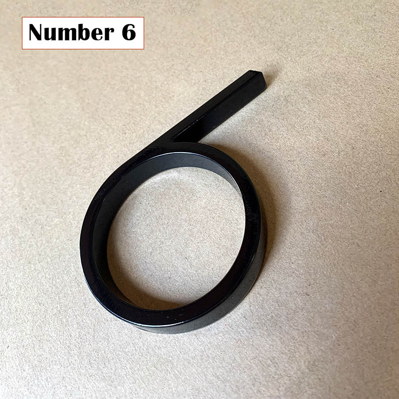 5 inches House Numbers Letters Outdoor Street Address Sign Plates Floating Metal Door Number Doorplates Modern Mailbox Signs 0-9: sapphire