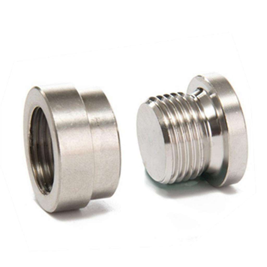 Stainless Steel O2 Oxygen Sensor Plug And Bung Kit M18x1.5mm Hex Cap