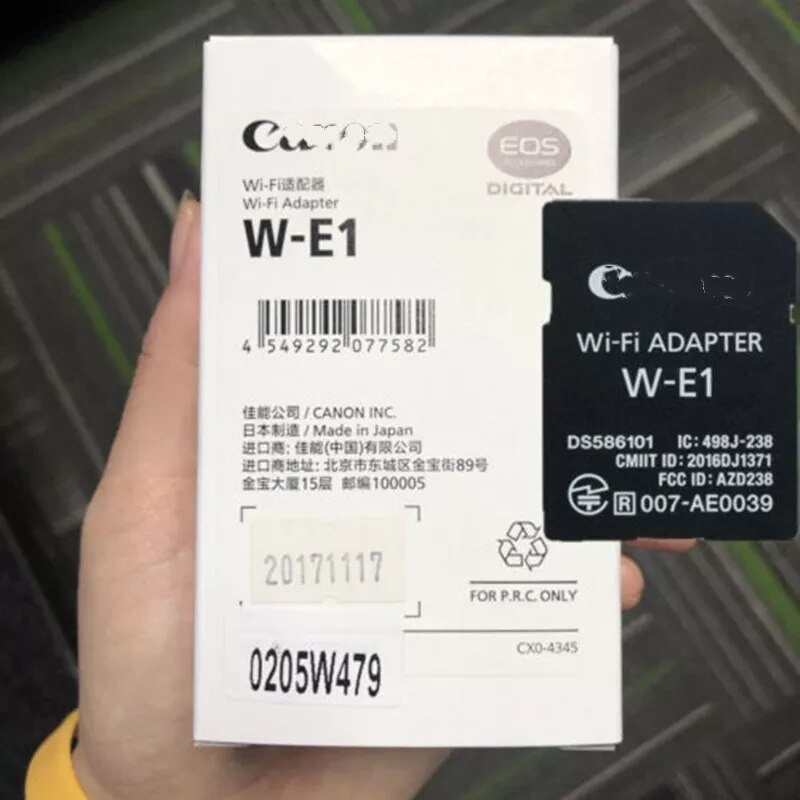 Adaptador wifi para cámara Canon W-E1, accesorio para cámara EOS 5DS / 5DS R /7D2 mark II en chino,