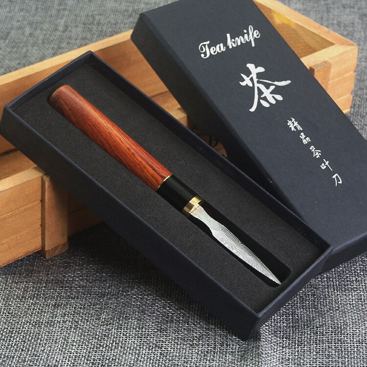 Stainless Steel Tea Knife Needle Pick With Wood Handle Puer Tea Tools Cone Needle Breaking Prying Tea Brick Tool: B
