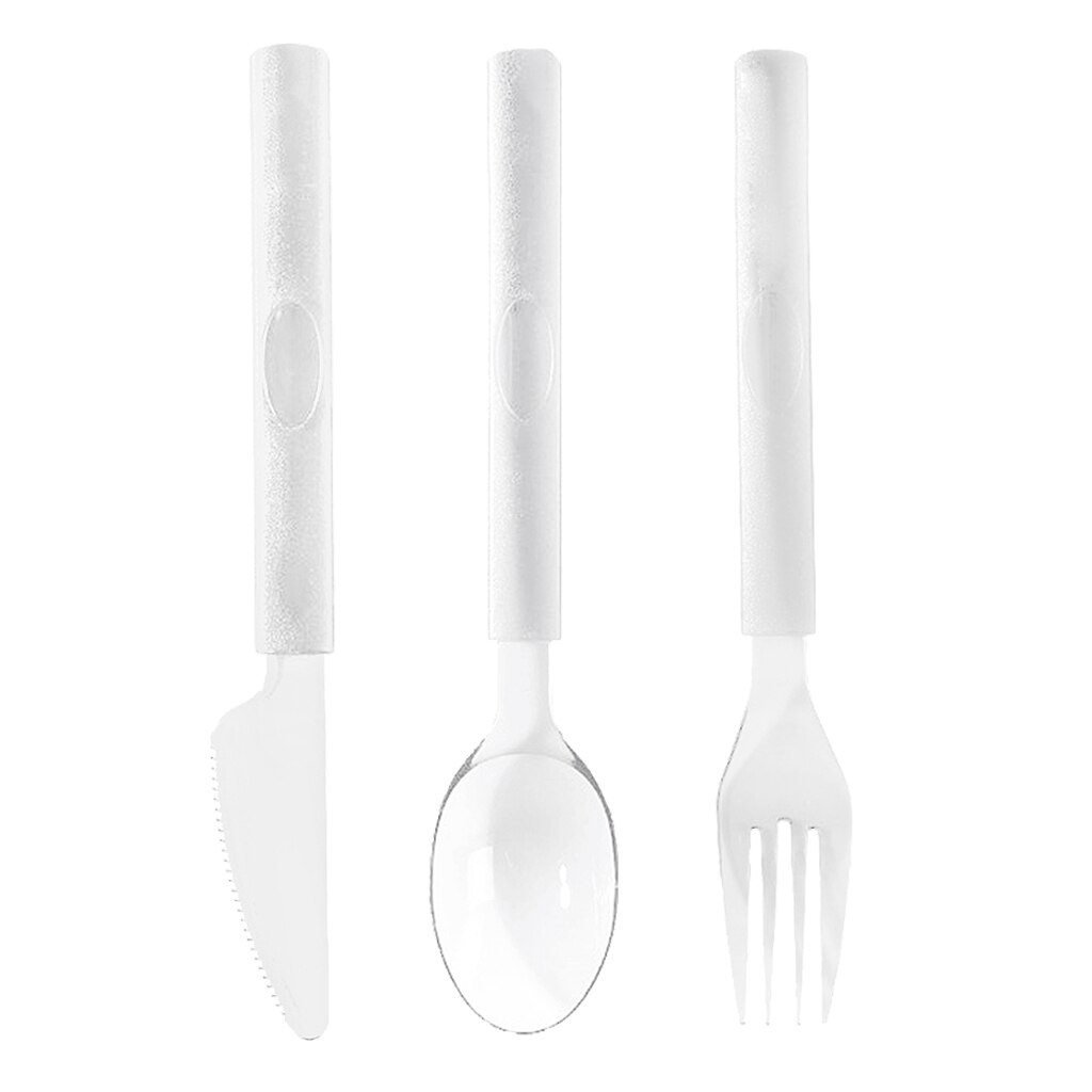 100x Disposable Transparent Plastic Serving Utensils Durable Washable Reusable Parties Events