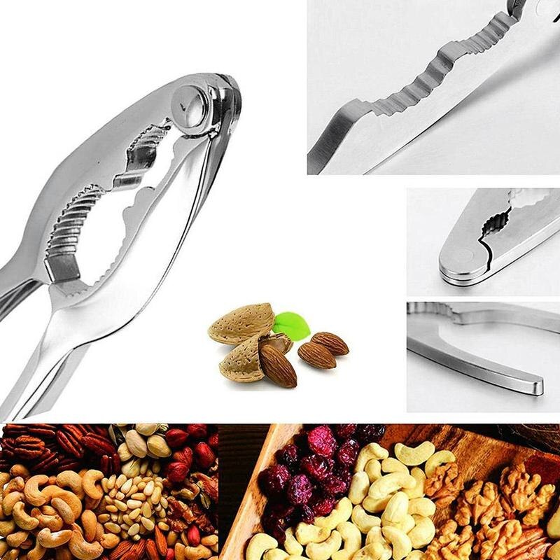 1pcs Zinc Alloy Nutcracker Sheller Walnut Nut Cracker Quick Pecan Walnut Kitchen Accessories Tool Nutcracker Almond Fruit