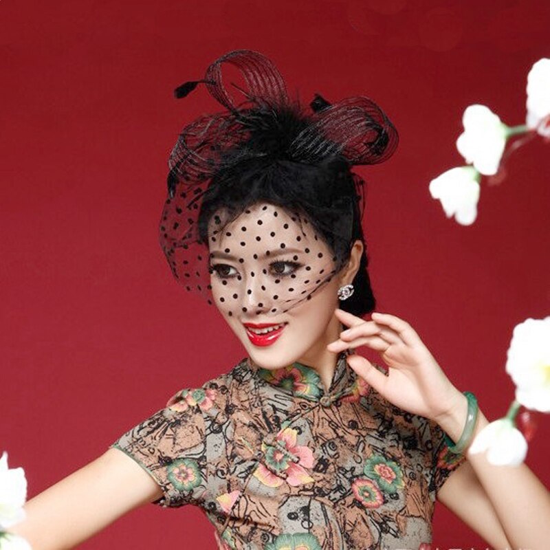 Ppmter Mini Hoed Hoofdband Fascinator Struisvogelveren Ringmaster Accessoires