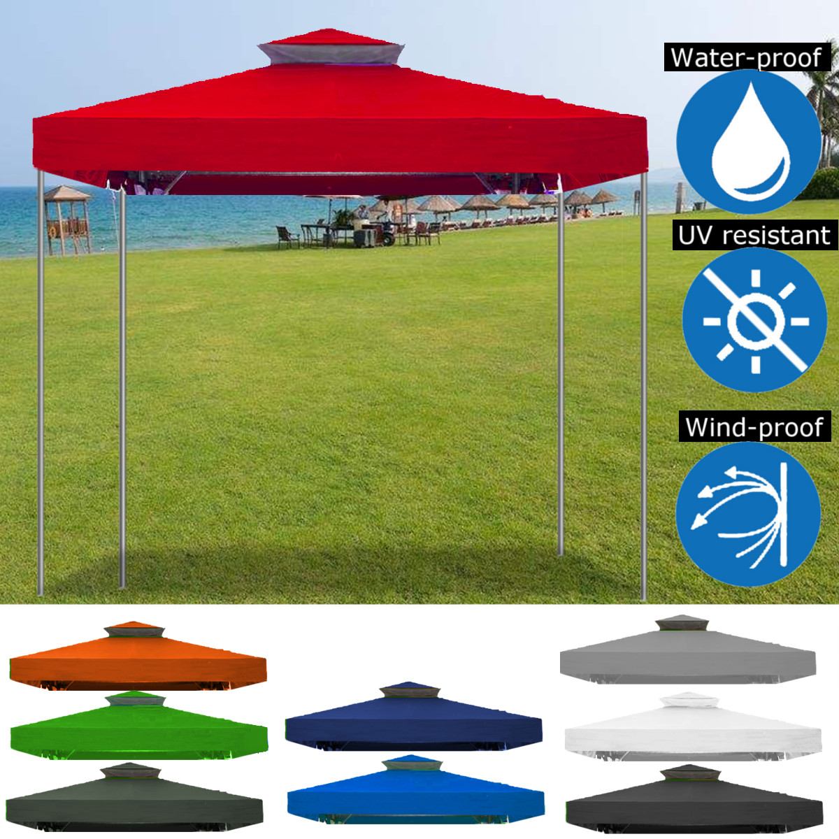 9.5x9.5ft Gazebo Tent NO Frame Waterproof Garden Tent Gazebo Canopy Outdoor Marquee Market Tent Shade Party Pawilon Ogrodowy