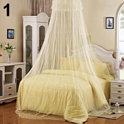 Hotel egant – lit en dentelle, auvent en maille, dôme rond, moustiquaire, couverture de lit, lit suspendu pour bébé, 50%: Beige