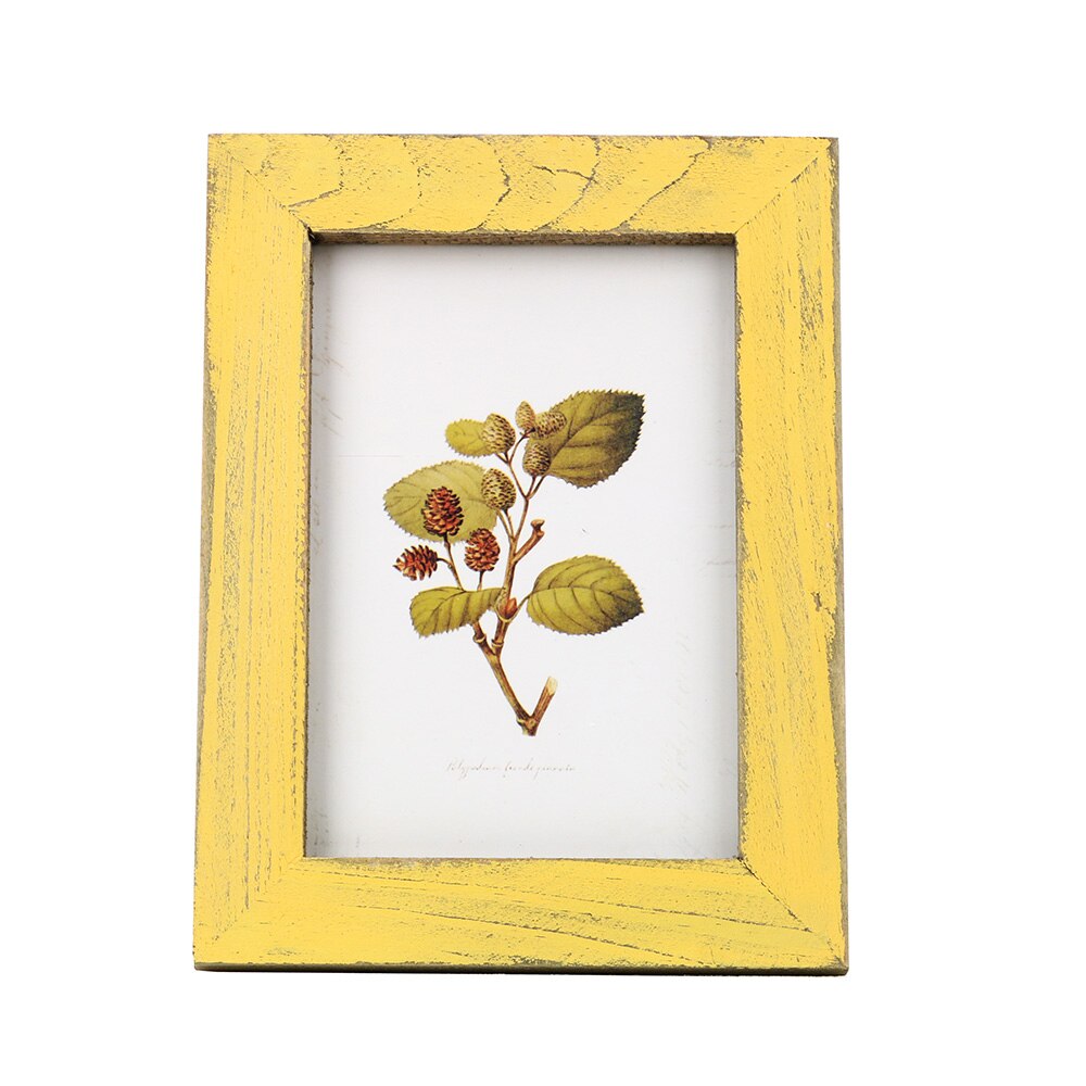 Niceyard 5 Kleuren Houten Bruidspaar Foto Frames Vintage Fotolijst Creatieve Home Decor: Geel