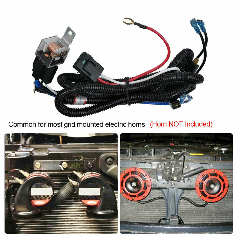 Voor montage op het rooster elektrische claxon claxon relais 12v claxon relais kabelboom kit
