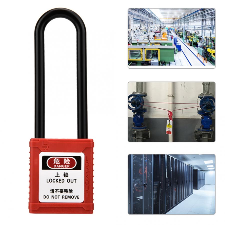 Industrial Safety Padlock Long Insulated Beam Lockout Tag Out Isolation Lock