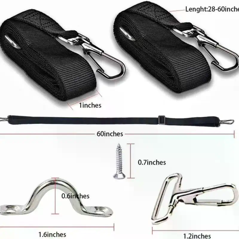 Weatherproof Adjustable Marine Webbing Straps Boat Top Awning Securing Straps with Loop for Boat Camping