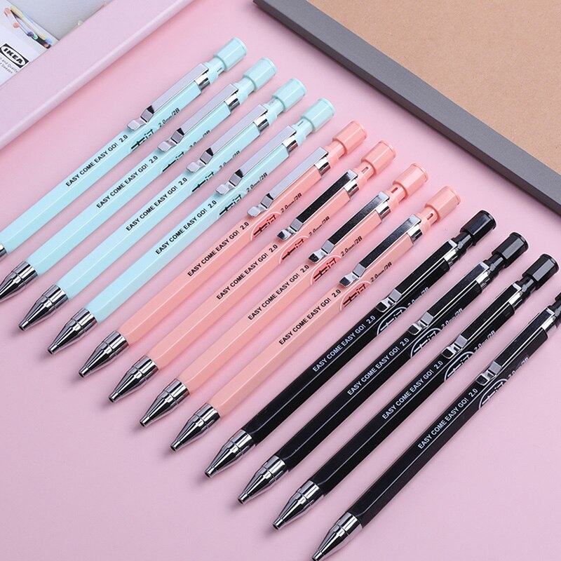 M&amp;G Mechanical Pencil 2.0mm lead with Eraser 2B Drawing Writing Activity Pencils led pencils for school With lead pencil knife