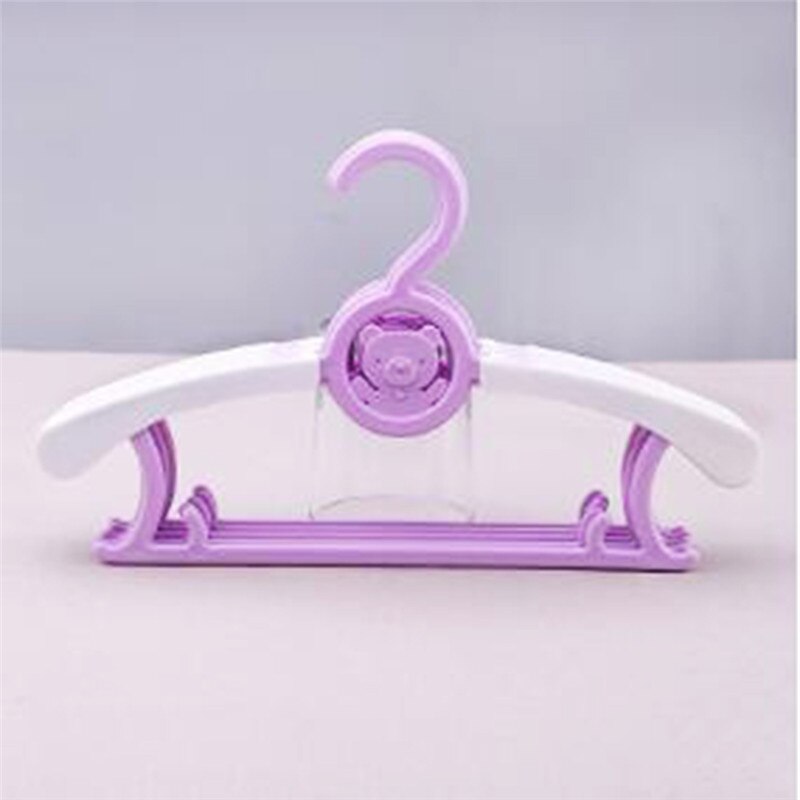 Perchas de plástico con dibujos animados para ropa de bebé, 8 colores, estantes de Secado al aire libre reutilizables para niños, organizador de abrigos de ropa: F