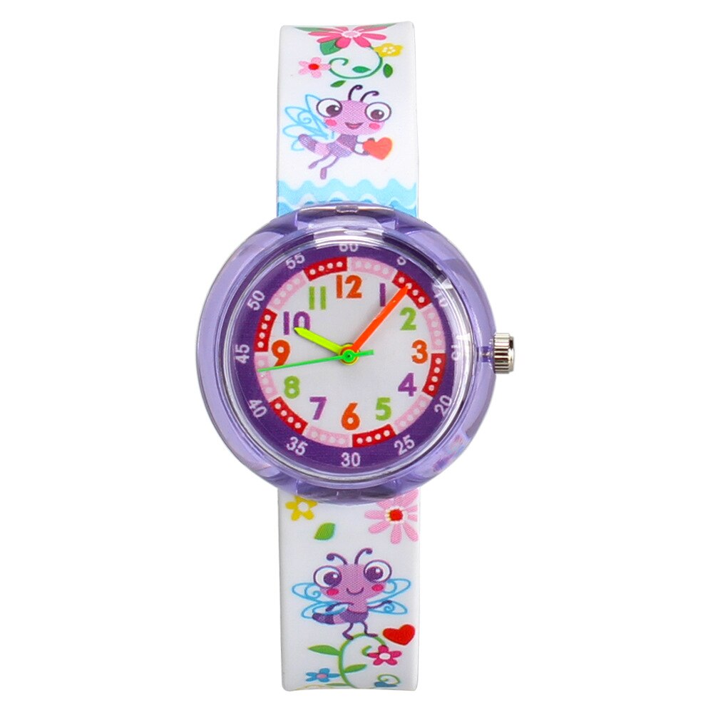 Cartoon Kinderen Horloges Baby Klok Quartz Horloges kinderen Horloges Baby Horloge voor Meisjes Jongens: E