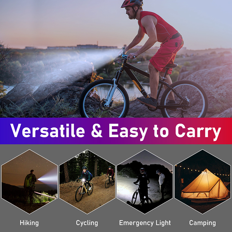 BUCKLOS 2 In 1 Fietsbel 140db Fietshoorn Fietsbel Ring Elektrische USB Oplaadbare Fietslicht Koplamp Fietsaccessoires
