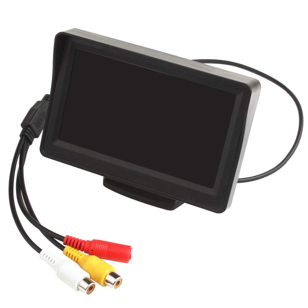 4.3 inch TFT LCD screen Car Monitor Car Reversing Parking Monitor with 2 video input