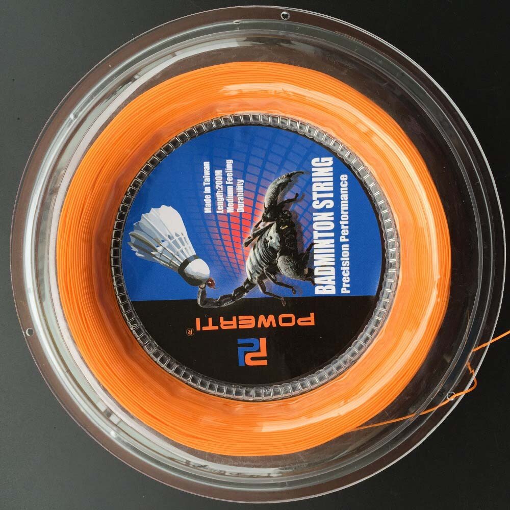 POWERTI 0,69mm Badminton Schläger Schnur Nanofibers Spule Badminton Ausbildung Schläger Schnur BX95 200m Weiche Gymnastik Schnur: Orange