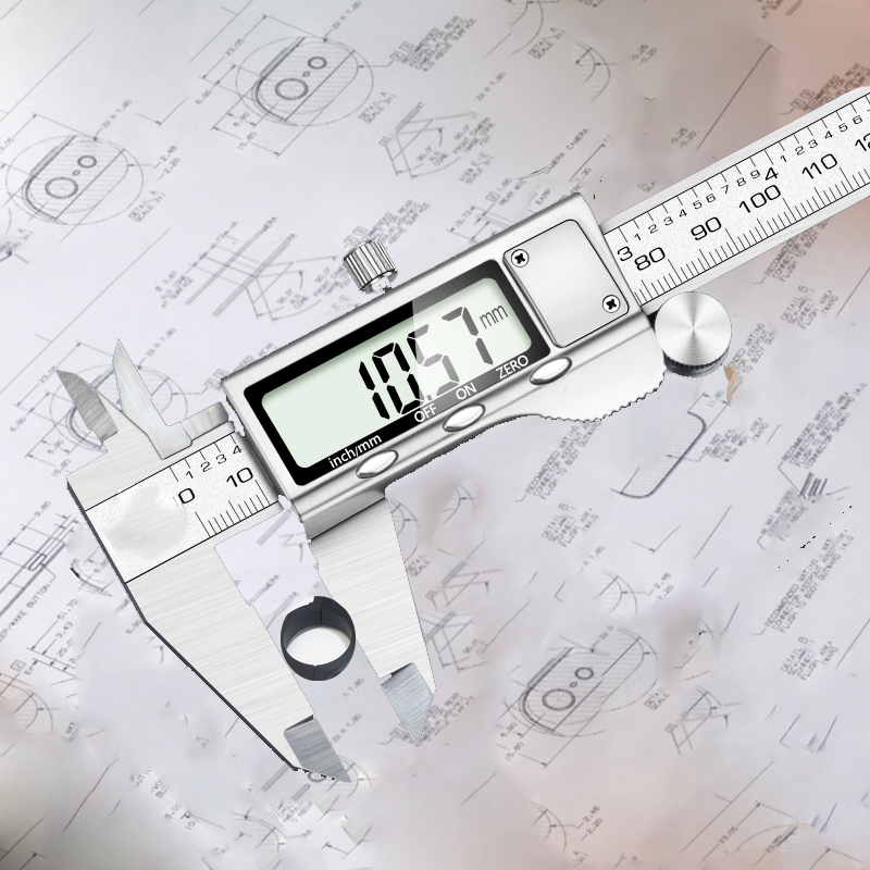Digital vernier caliper measurement tool Stainless steel electronic digital caliper Micrometer LCD Work waterproof