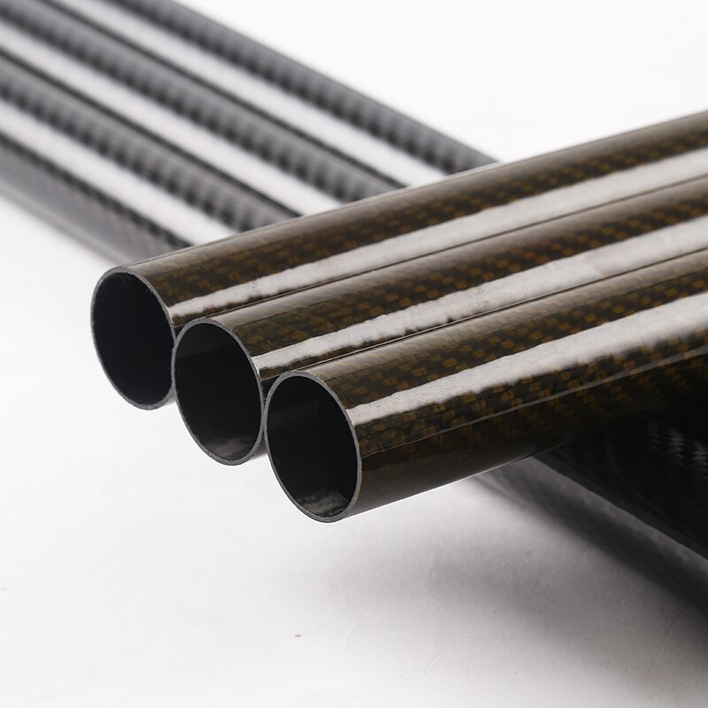 OD 6mm om OD 25mm met 1000mm lengte Twill glossy 3K Carbon Fiber Stof wond Buis