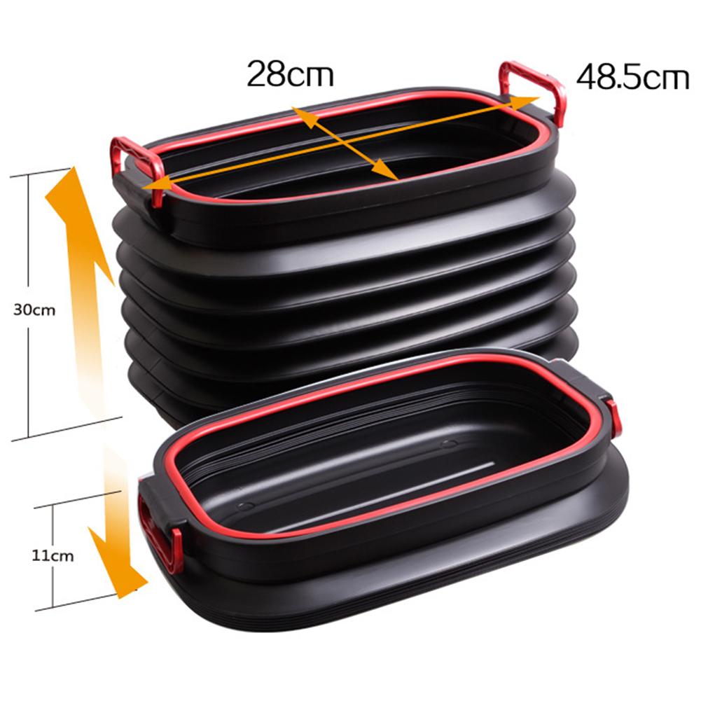Boîte de rangement pliable pour voiture, Camping en plein air, pêche pique-nique, coffre automatique, organisateur, seau de rangement télescopique avec couvercle