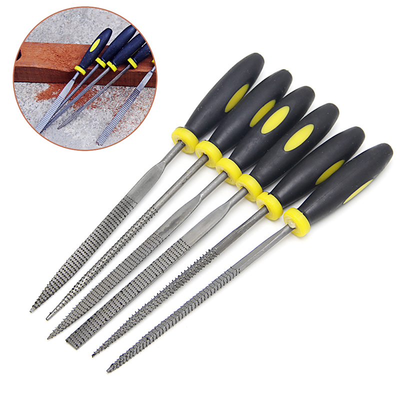 Mini râpe à limer les métaux, 140mm, 6 pièces, outils pour le bois à main, M4YD