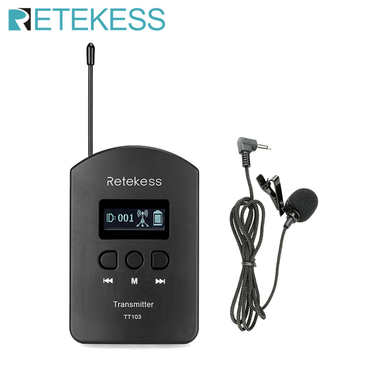 RETEKESS TT103 UHF Wireless Tour Guide System Transmitter For Church Translation Factory Visit Training Business Meeting Museum: Default Title