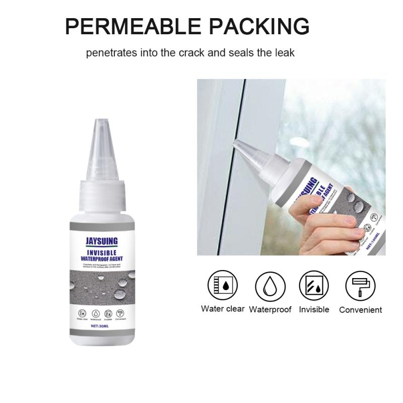 Jaysuing Transparante Waterdichte Lijm Kit Spray Coating Vloeibare Waterdichte Sterke Hechting Vloeibare Reparatie Kit Plug Hardware