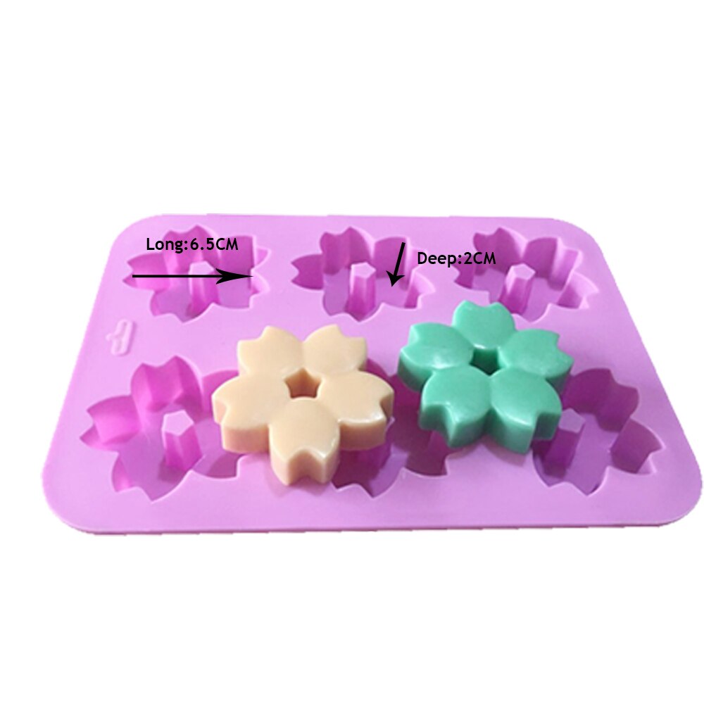 DIY Flower Silicone Soap Mold Massage Bar Soap making Tool With Single-hole Moulds: 23x17x2cm