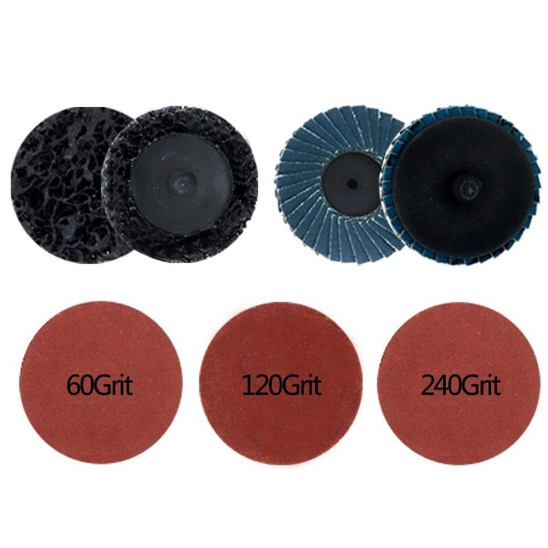 41Pcs Sanding Discs Set 2 Inch Quick Change Discs Roloc Surface Conditioning Discs with 1/4 Inch Tray Holder