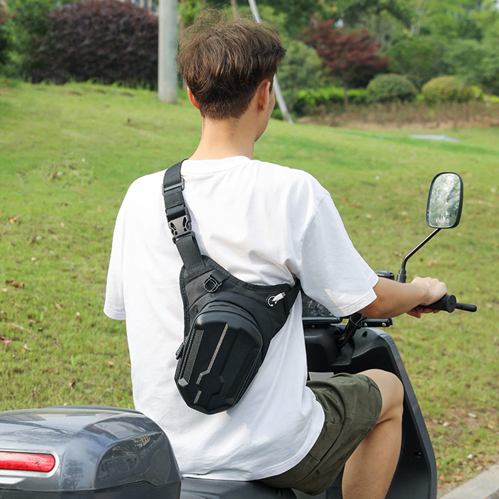 Sac latéral de jambe de moto, coque rigide, sac de jambe de moto, étanche, multifonctionnel, sac à main pour téléphone portable, accessoires d'équitation