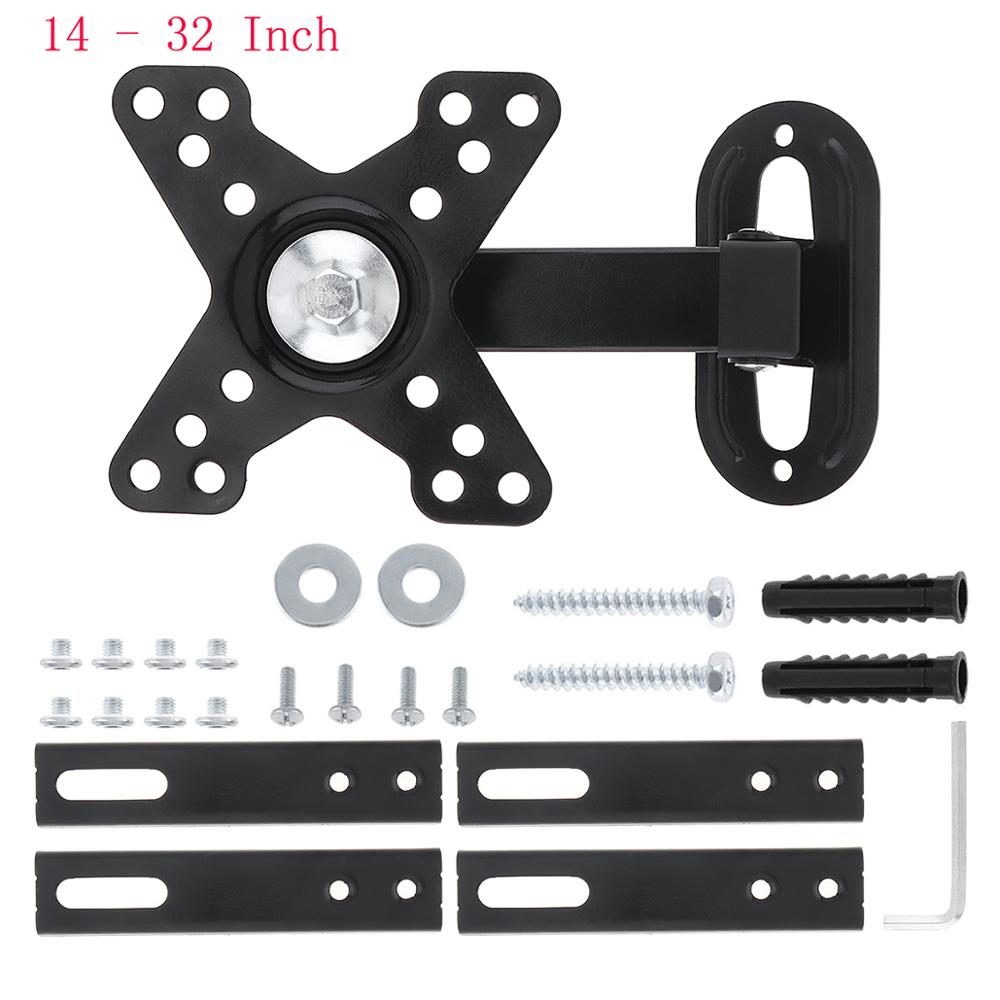 Universal 12KG Adjustable TV Wall Mount Bracket Flat Panel TV Frame Support 30 Degrees with Small Wrench for 14 - 32 Inch LCD LE