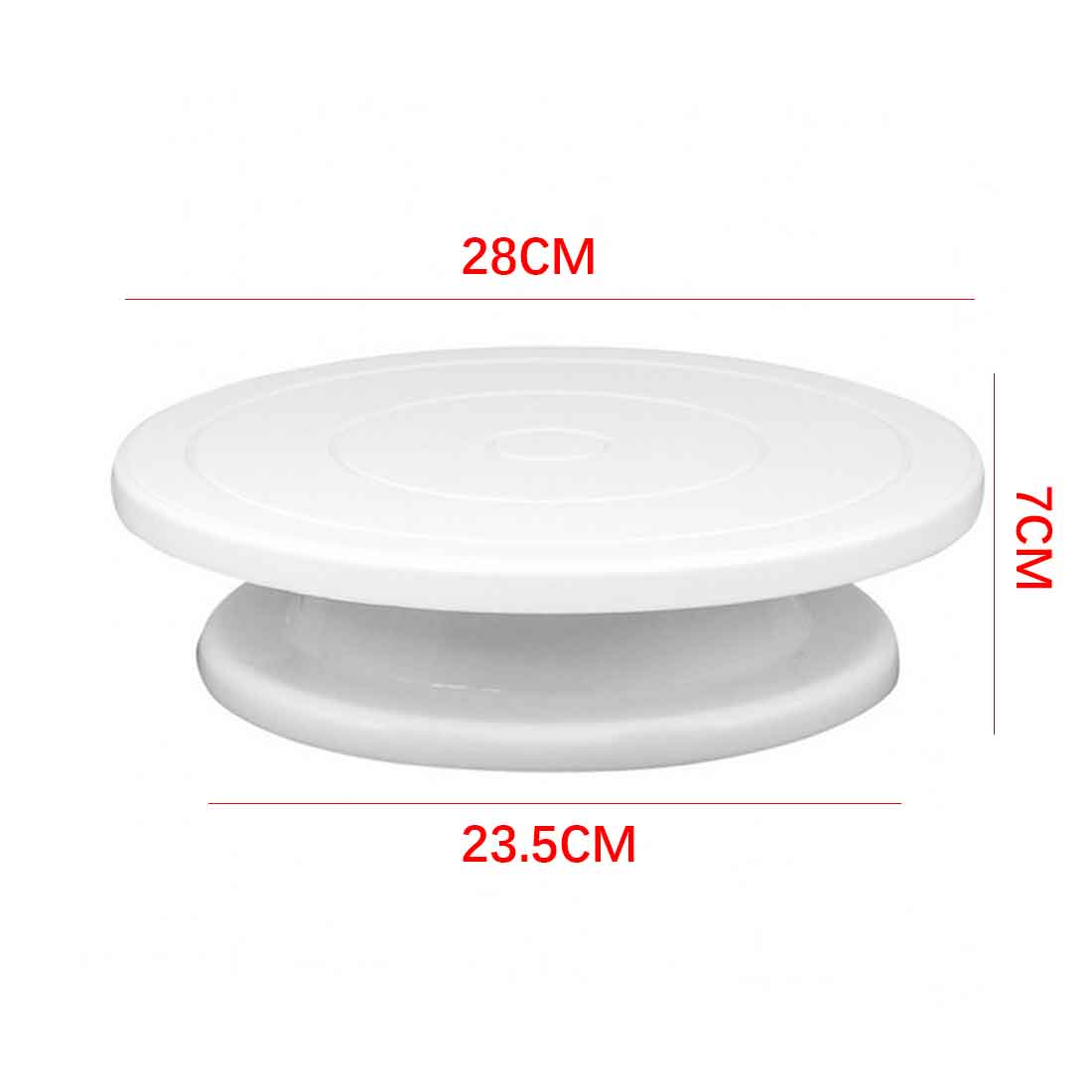 Diy Cake Draaitafel Bakvorm Taart Plaat Roterende Ronde Cake Decorating Gereedschap Rotary Tafel Gebak Levert Bakken Accessoires: 11inch White