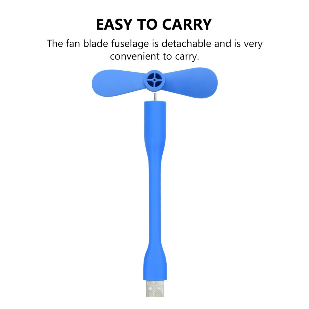 Mini ventilador USB Flexible portátil, Gadgets USB extraíbles y flexibles de baja potencia para Powerbank para PC, portátil y OTG