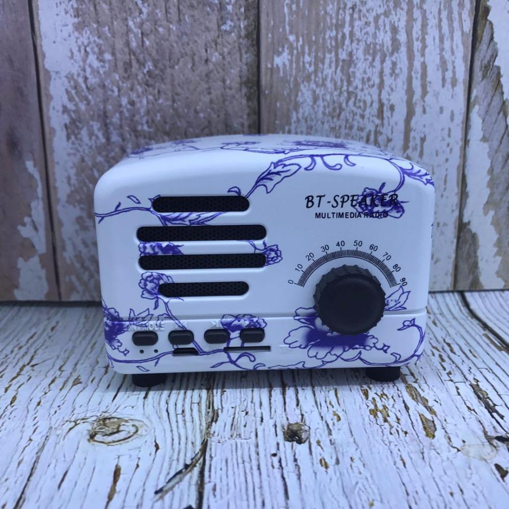 retro Tragbare Bluetooth Lautsprecher Klassische Musik Spieler Mini Drahtlose Bluetooth Lautsprecher Radio USB/TF Karte soundbox Musik Kasten