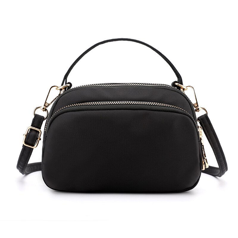 Vrouwen Handtas Composiet Schoudertas Waterdichte Nylon Tas Draagbare Crossbody Bag Mode Wilde Handtas Kitty Portemonnees: Black