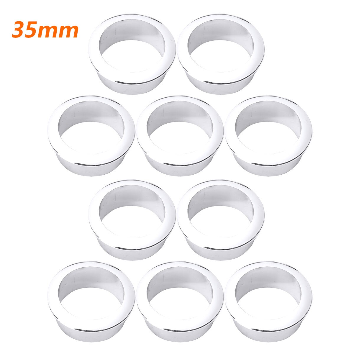 Wire Hole Covers Round Table Cable Outlet Plugs Desktop PC Cable Hole Caps Furniture Vent Hole Stoppers Home Decor Hole Grommets: Silver 35mm