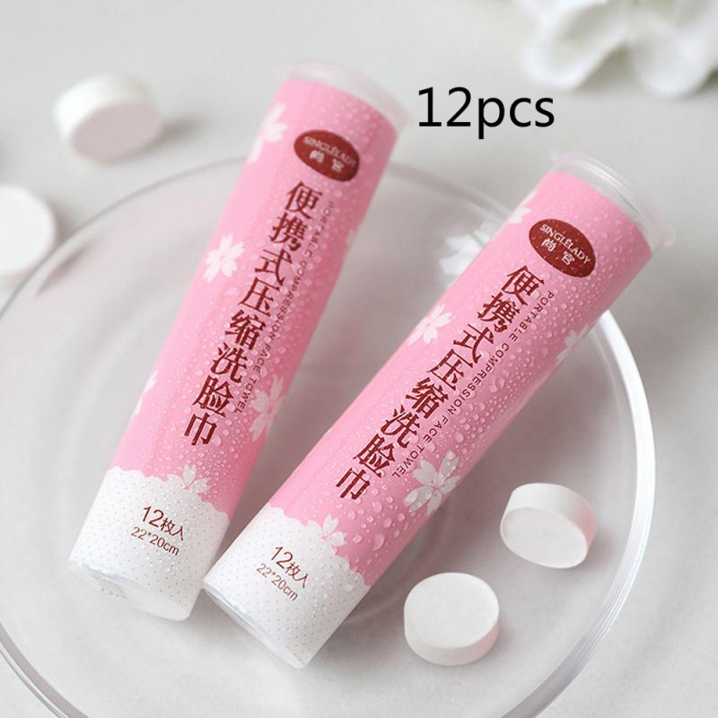 56 stk 36 stk 12 stk bærbart engangs reisehåndkle for ansiktsrengjøring hvitt håndkle: 12 stk