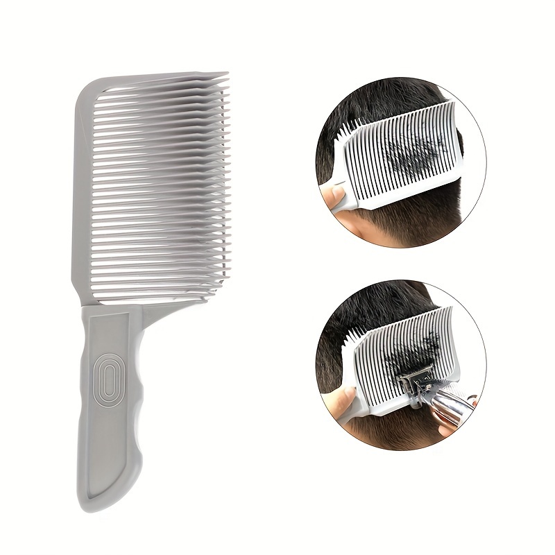 1 peine para cortapelos, peine de cabeza plana estilo masculino para mezclar y cortar, utilizado para peines de estilismo de salón