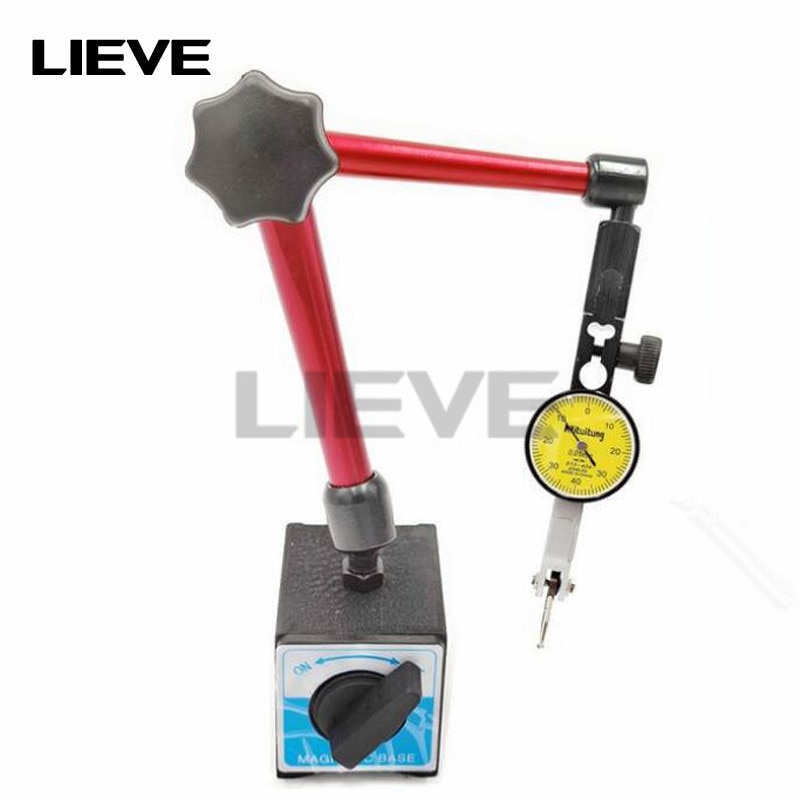 Dial Indicator +big universal Magnetic Stand Base Holder 0.8mm Dial /10MM dial Test Comparator For Equipment Calibration