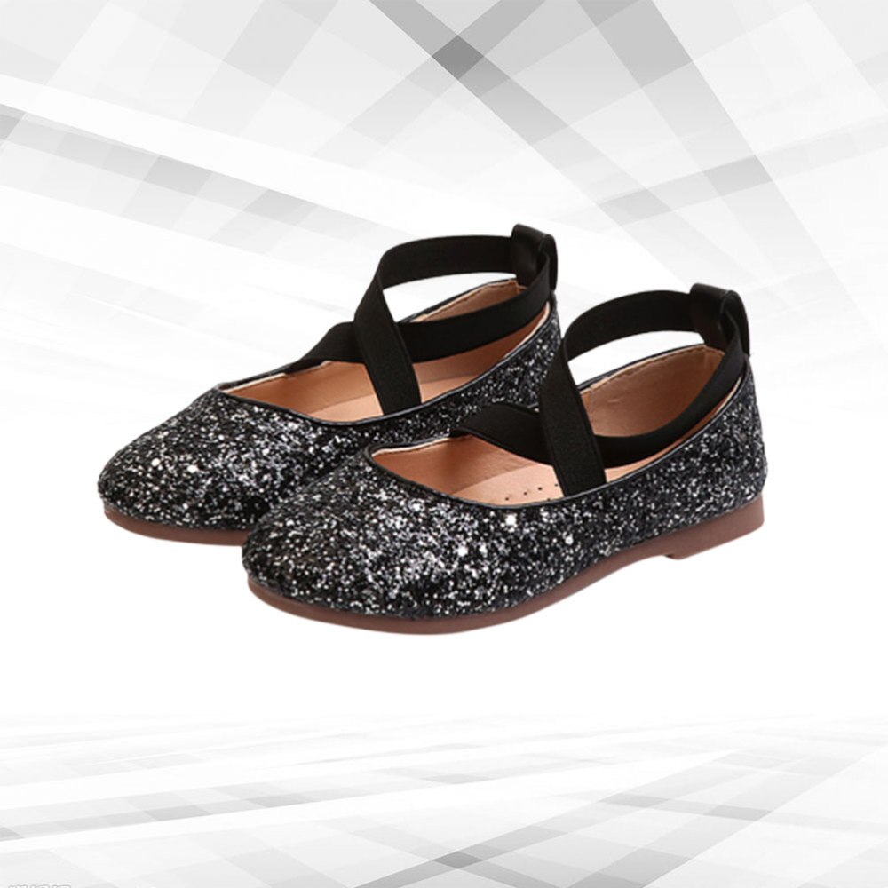 1 Pair Dance Shoes Cross Elastic Band Shoes Ballet Shoe Dance Shoes for Dance: Black 3