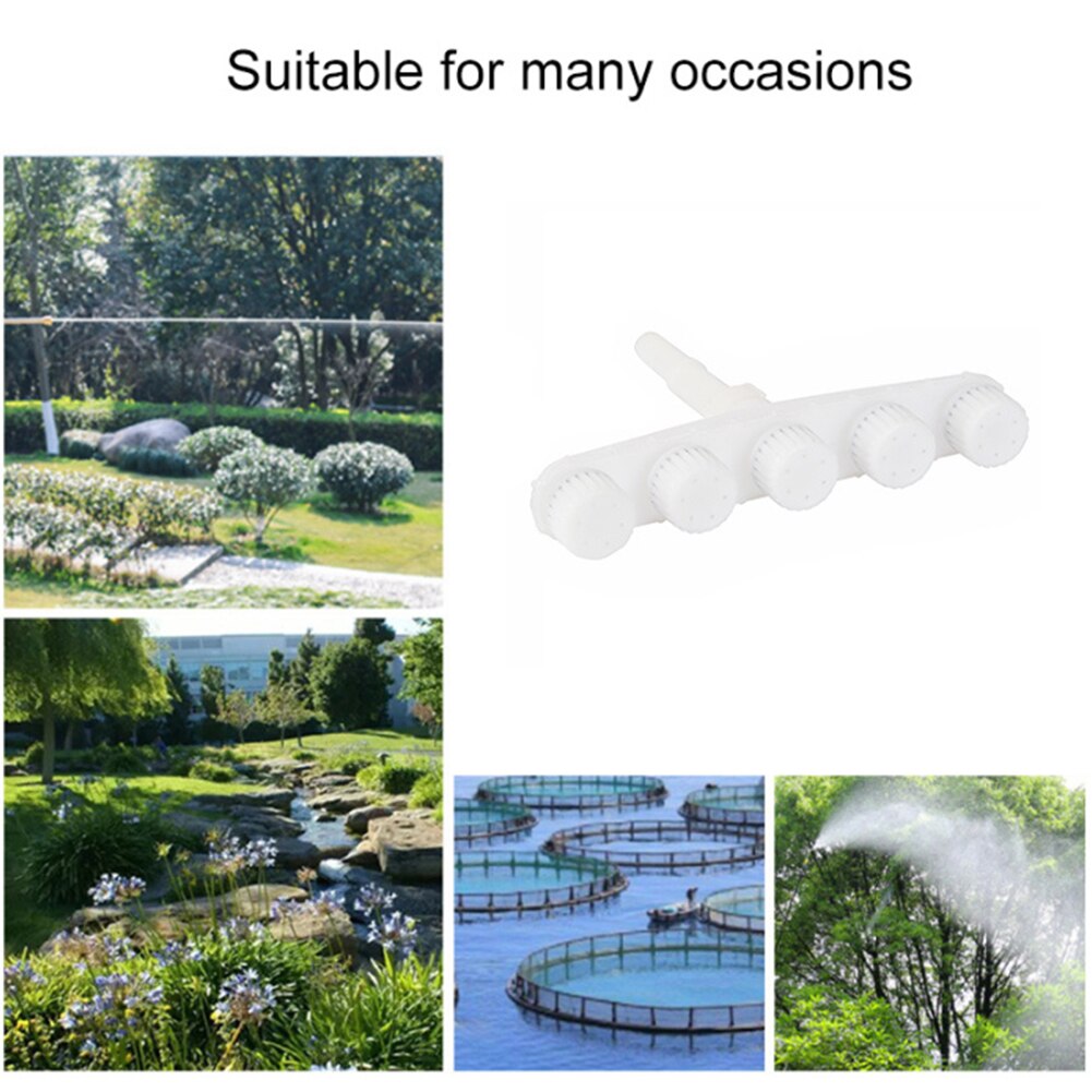 Agrarische Outdoor Sprinkler Gazon Hoofd Tuin Watering Yard Fog Draagbare Plastic Industrie Cooling Verneveling Nozzle Kas