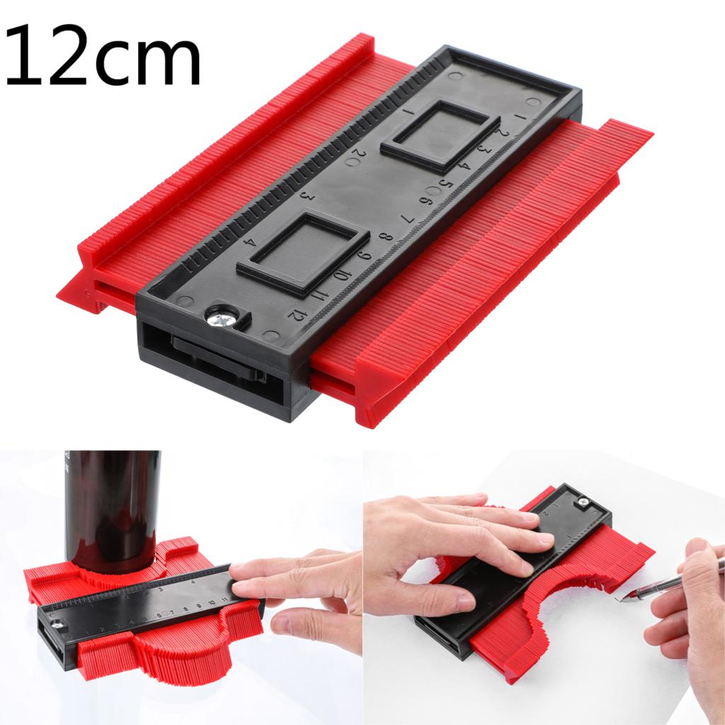 12/14/25cm Kontur Messgerät Holz Messung Werkzeug Kontur Meter Modell Vervielfältigung Kontur Kunststoff Kontur Kopie Duplizierer: 12cm rot