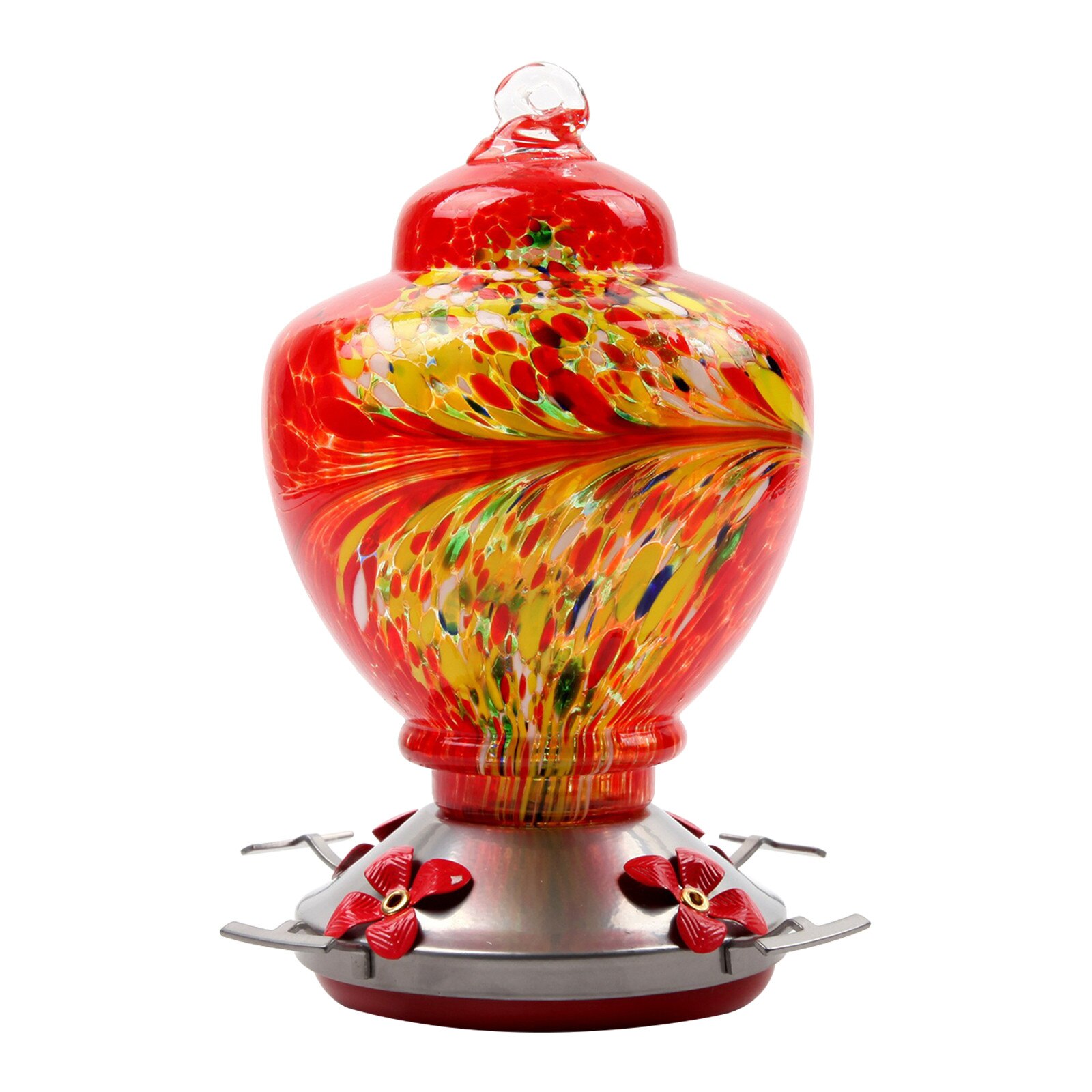 Yard Garden Decor Hummingbird Feeder Handgeblazen ... – Grandado