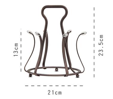 Estante de drenaje de vasos de hierro portátil, soporte de drenaje, organizador de almacenamiento de cocina: A