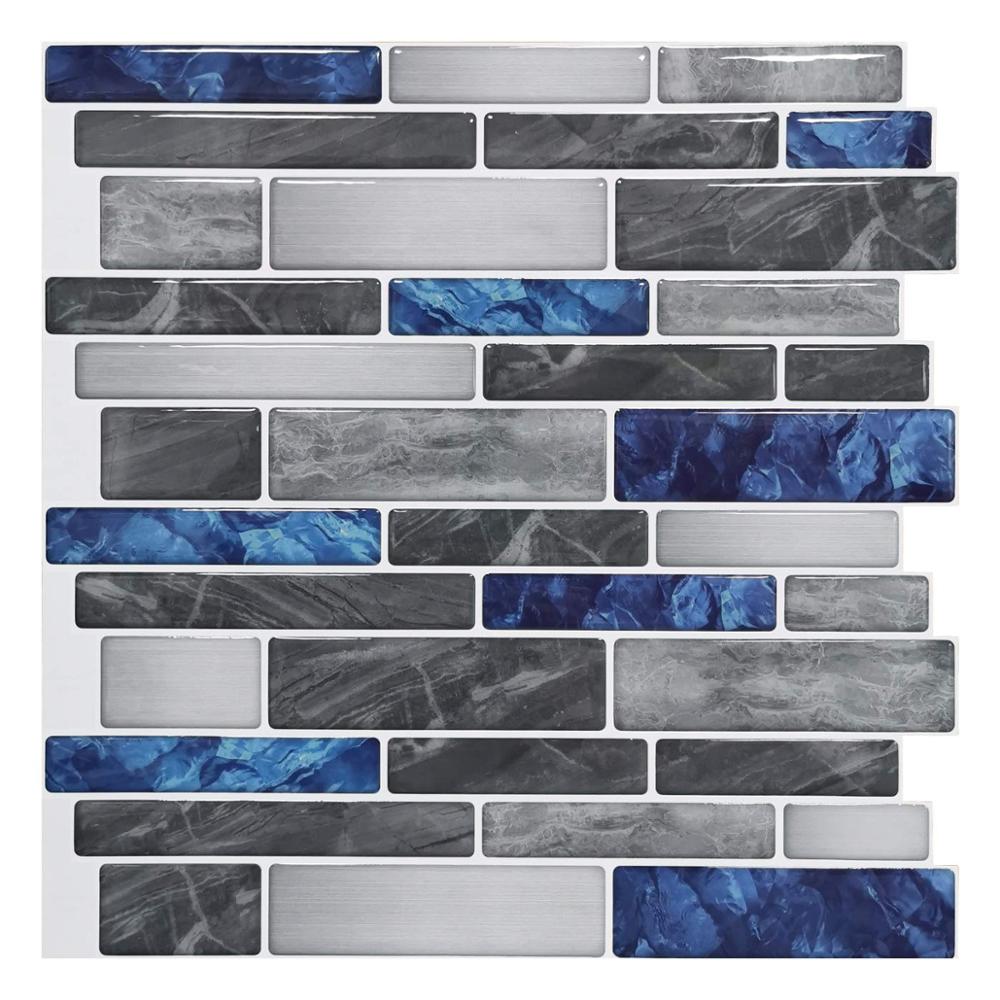 Vividtiles gris Mable peler et coller carreaux Anti-moisissure amovible RV chambre décor cuisine auto-adhésif papier peint: T80013