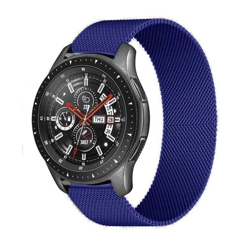 Pulsera Milanese loop correa para Samsung Galaxy ver 3 46mm 45mm activo 2 42mm 41mm de S3 Frontera, 20mm, 22mm, pulsera Huawei GT 2 banda: blue / 20mm watch band