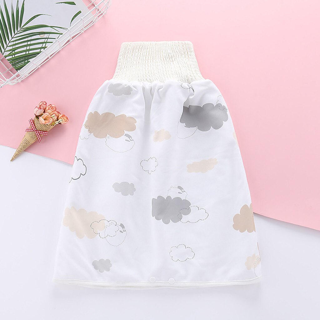 Katoen Gedrukt Comfy Childrens Luier Nappy Rok Shorts 2 In 1 Waterdichte En Absorberende Rok Herbruikbare Baby Training Rok # p4
