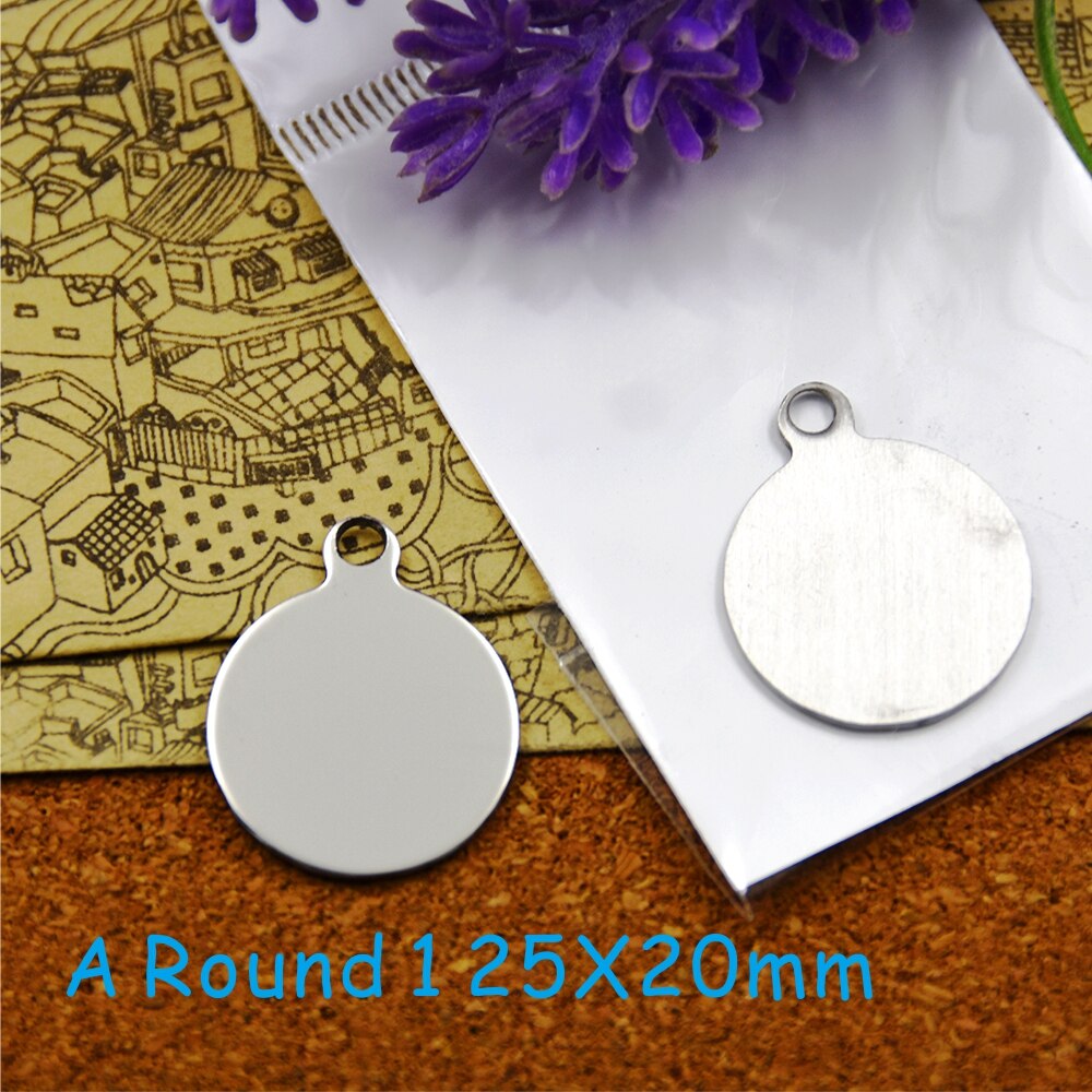 10 pieces -- "nurturing student" stainless steel charms, more styles to choose from, diy charm pendants for necklaces: A round 1 25 x 20mm