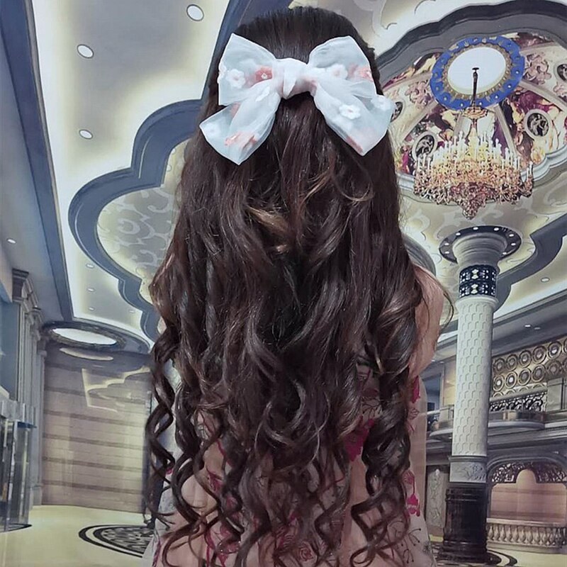 Hoofdtooi Side Clip Netto Rood Hetzelfde Boog Haarspeld Kant Clip Eenvoudige Haarspeld Haar Accessoires