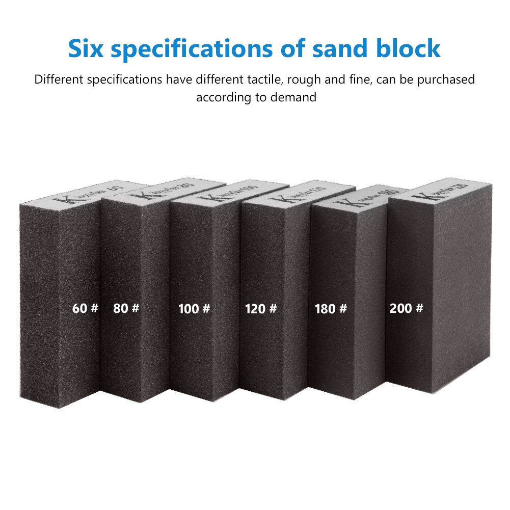 Sanding Sponges Sanding Blocks Sponge Sand Block Polishing Wood Furniture Metal Derusting Polishing Sandpaper Washable